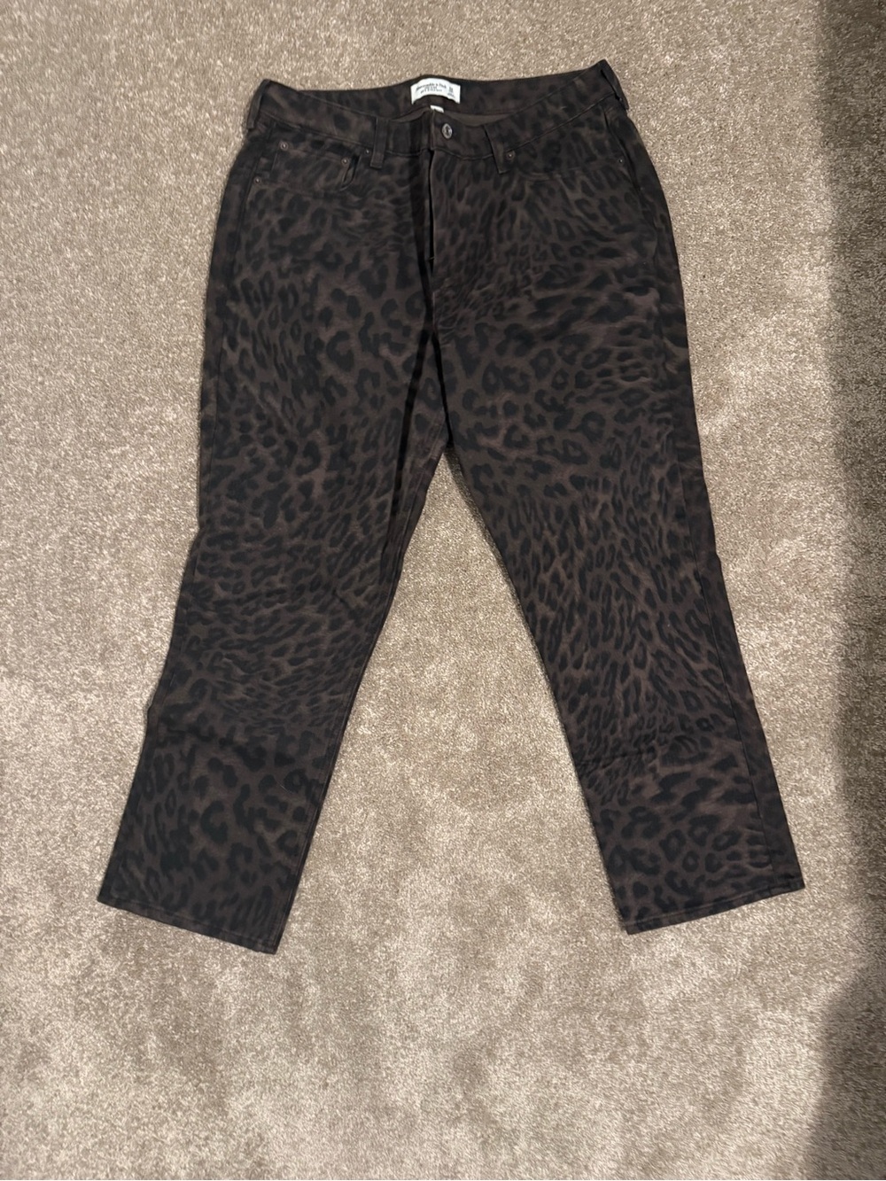 Abercrombie & Fitch Curve Love in Dark Brown Leopard